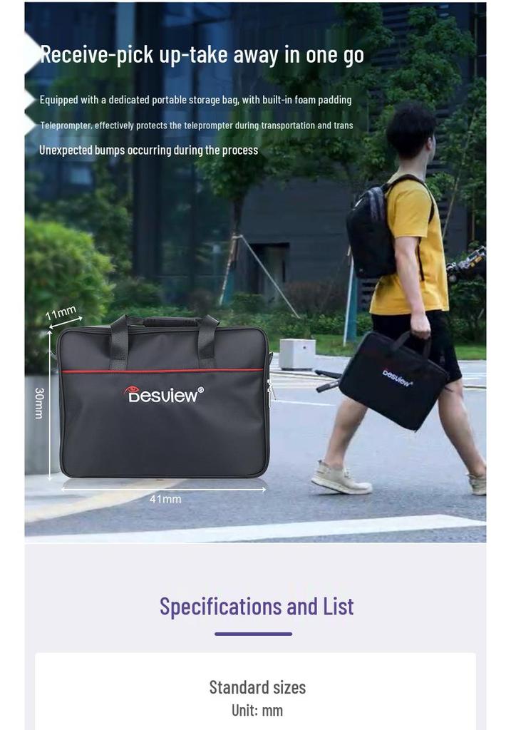 Bestview T12: Portable 11-Inch Teleprompter for Live Broadcasts, Interviews, & Recordings