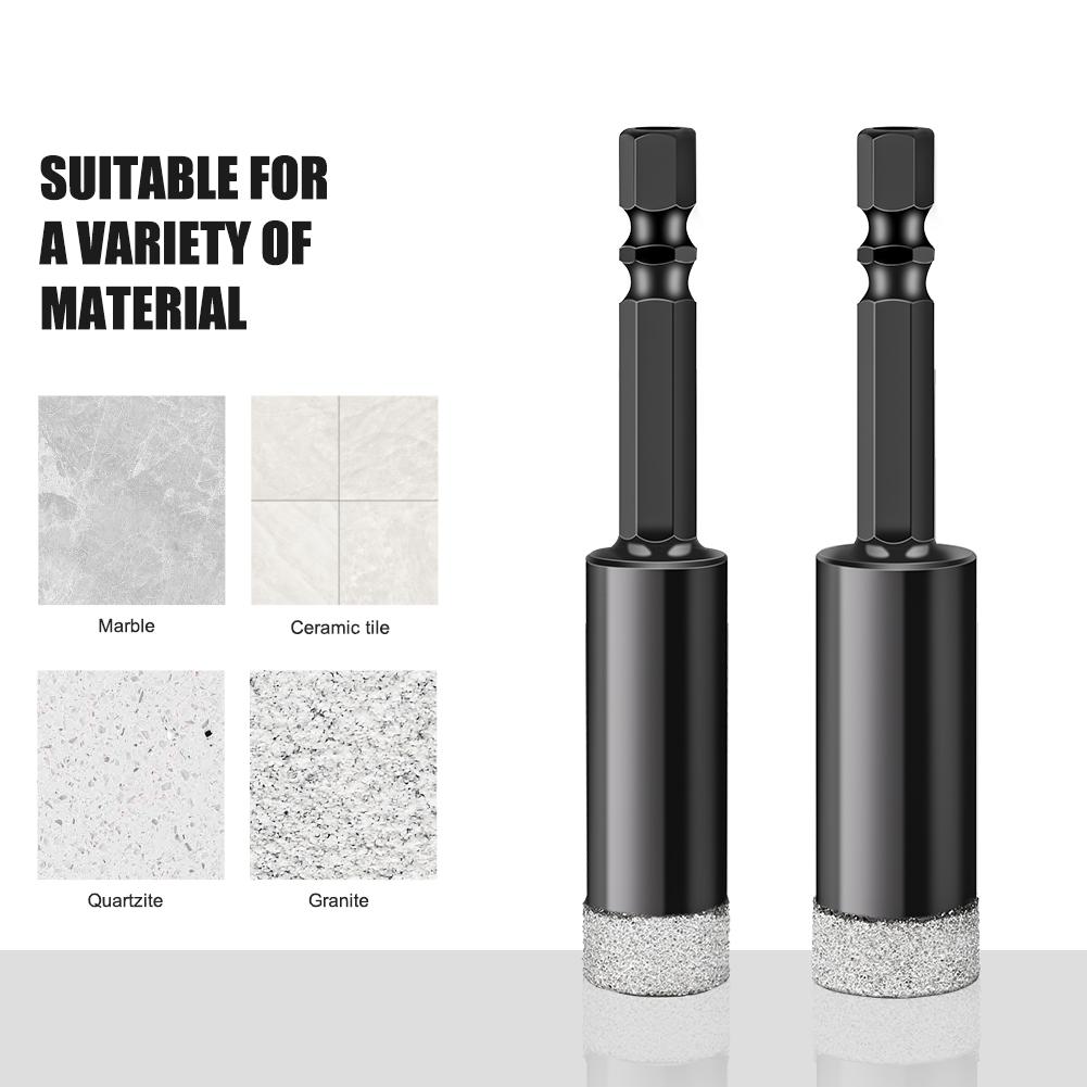 Sets Diamond Angle Grinder Bit Tile Cutter Hole Saw Tools Hexagonal Shank Diamond Drill Bit Dry Vacuum Brazed Drilling Core Bits
