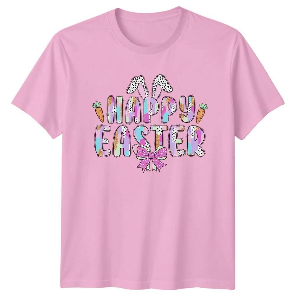 Happy Easter Unisexs TShirt Bunny Rabbit Holiday Easter Gift For Her