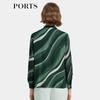 PORTS Women's Fall/Winter Printed Tie-Neck Blouse