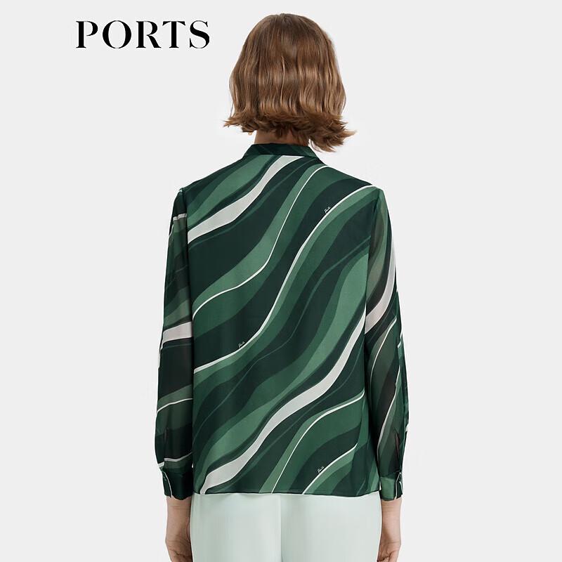 PORTS Women's Fall/Winter Printed Tie-Neck Blouse