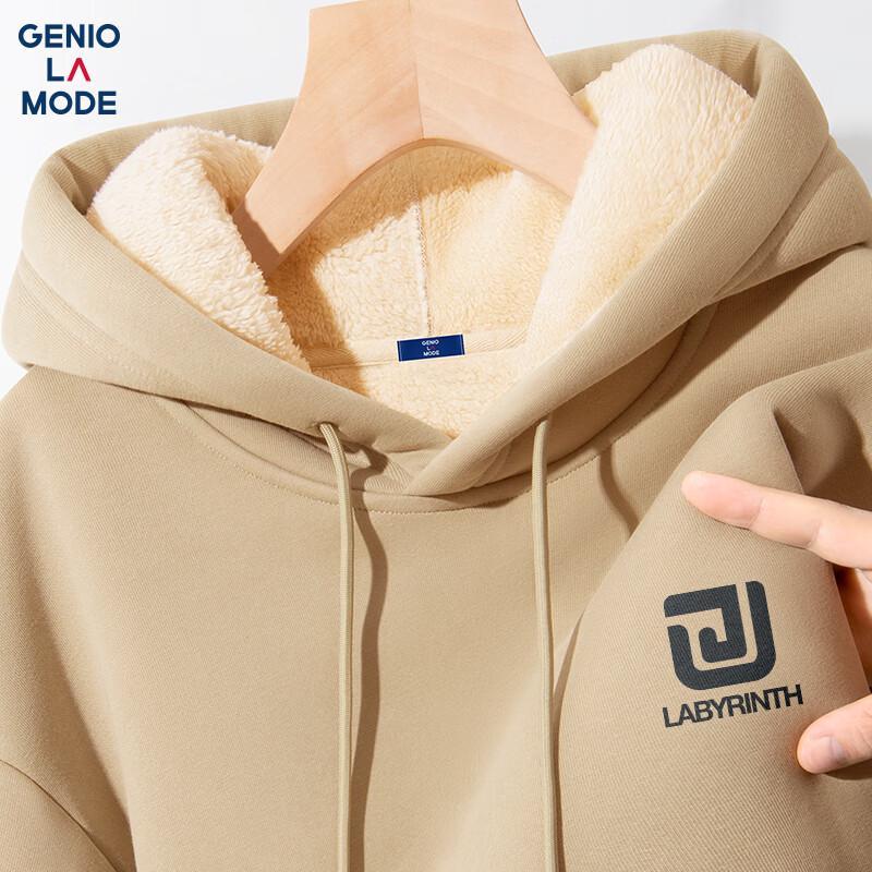 GENIOLAMODE Мужское худи из плотного флиса с подкладкой 2XL