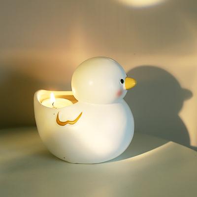 1pc Creative Ceramic Aromatherapy Candle Cup Container Tulip Flowers Cute Duck Empty Can Gift Girl Heart Decoration