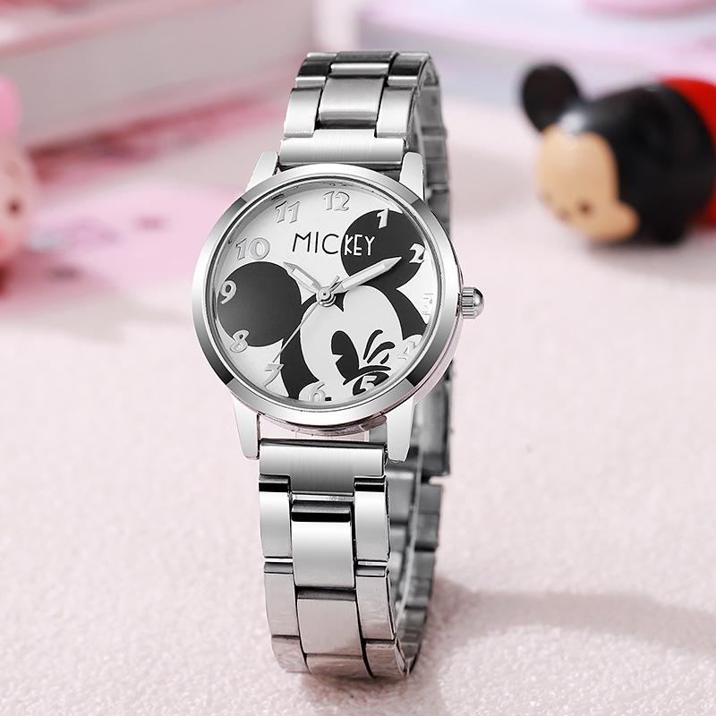 Stilvolle Kinder Stahlbanduhr - Mickey Maus Design