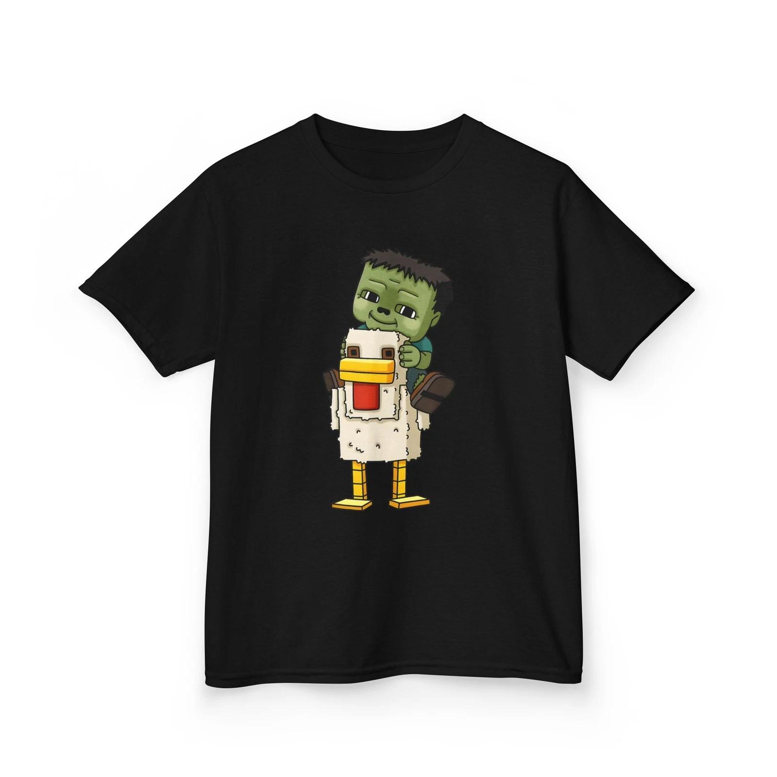 Zombie Chicken Zombie Jockey Pixel Funny Gamer Graphic Kids Youth Size T-Shirt 2XL