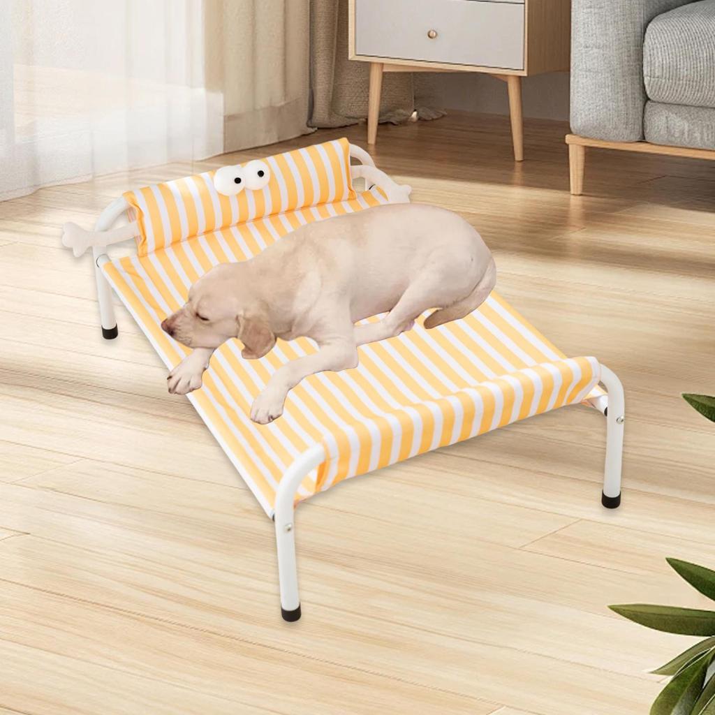 Elevated Dog Bed Pet Metal Frame Hammock Raised Cot for Puppy Kitten Cats Dogs