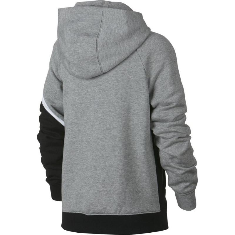 Nike Knit Hooded Cardigan Kids Tops Black Gray BV0789-064