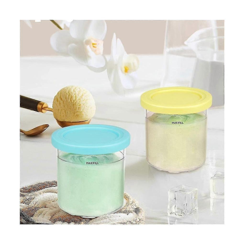 2024 4pcs Ice Cream Pints And Lids For Ninja Creami Nc301 Nc300 Nc299amz Series Ice Cream Storage Contai