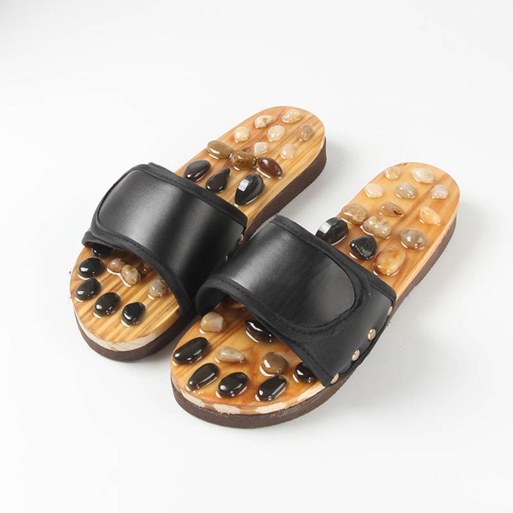 

Reflexology Sandals Foot Massager Slippers Cobblestone Acupressure Foot Massage Shoes 1 Pair black37-38