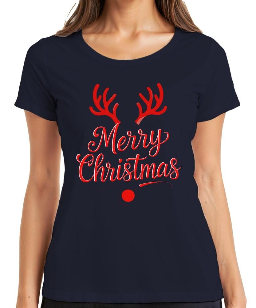 Merry Christmas Reindeer Rudolph Christmas Festive Funny Retro Unisexs TShirt S