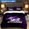 3PCS Melbourne Storm Team Bedding Set 2D Printing (Includes 1 Duvet Cover + 2 Pillowcases Coreless), Bedroom decor,Fan Gift