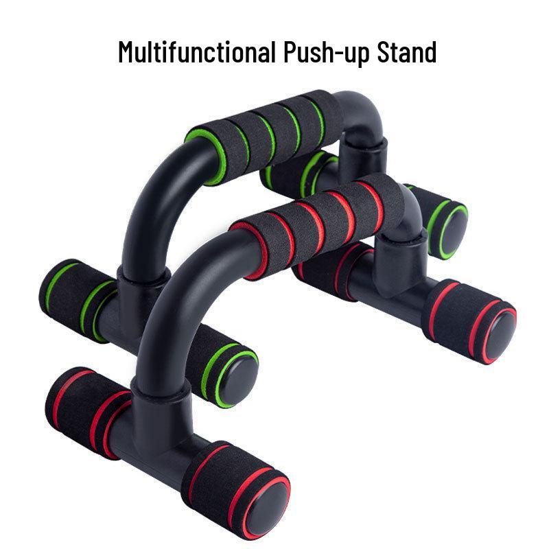 H-Shaped and I-Shaped Push-Up Stand for Indoor Fitness and Chest Muscle Training.