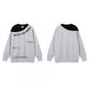 Unisex Oversized Retro Streetwear Hoodie With Asymmetrical Shoulder Seam Design Cotton Blend Pullover Fall