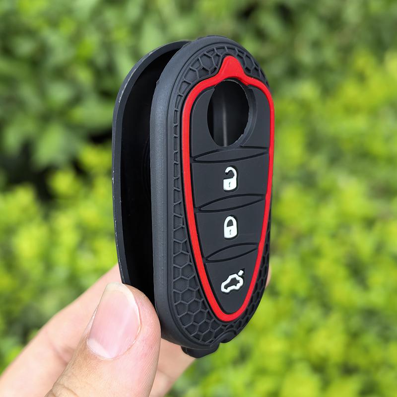 Silicone Key Cover Holder For Alfa Romeo Giulietta Myth Junior 4C Romeo Mito Myth 159 Gto Gta Car Remote Control Car Accessories