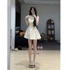 White Royal Sister Style High-end Waist A-shaped Skirt New Sleeveless Design French Dress Children's Summer