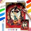 Tinker Bell Witch Pumpkin Rose Oil Paint Hand Painting Art Kit. Home Decor Gift