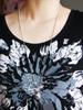 Damen Personalisierte Geldbeutel Anhänger Halskette Platinplattiert Retro Kugelkette Silberschmuck