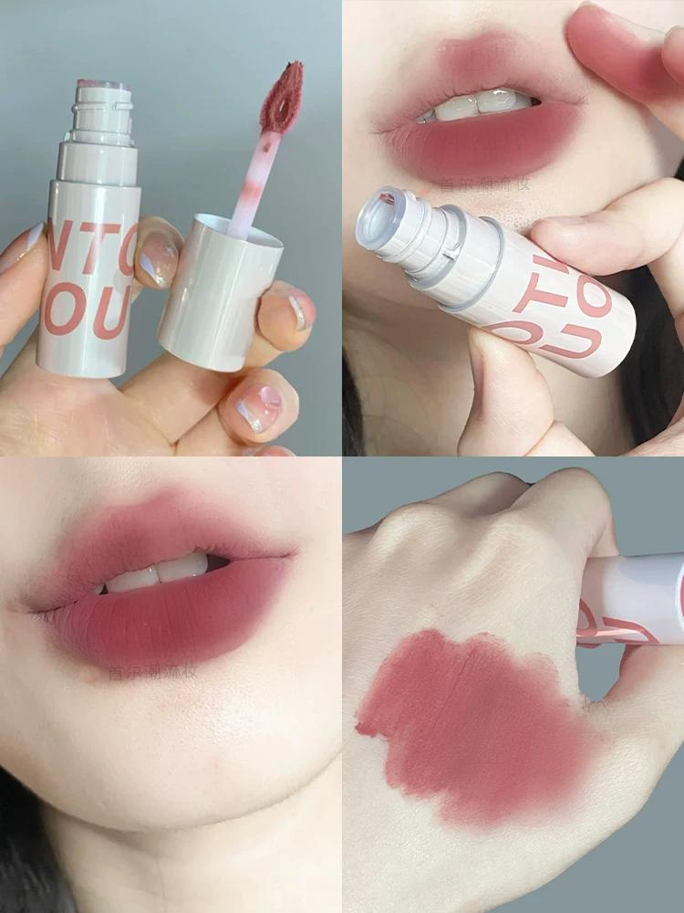 Olive Skin Whitening Lipstick Intoyou Air Lip Mud 2.0 New Version C101 Jumping Peach C103 Lip Gloss with Fine Shimmer