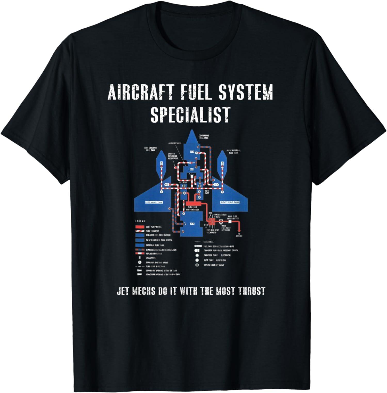 NEW LIMITED Aircraft Fuel System Specialist Airplane Mechanic T-Shirt XXL