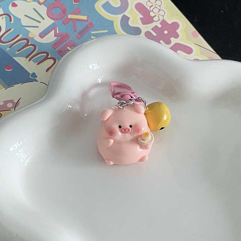 Uroczy Anime Mała Świnka Brelok Kreskówkowy Kawaii Świnka Brelok Zawieszka Kreatywna Dekoracja Plecaka Akcesoria Prezenty