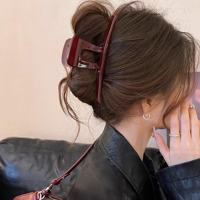 Anchor red ~ hair clip large shark clip hair clip women's back head clip hair accessories autumn and winter