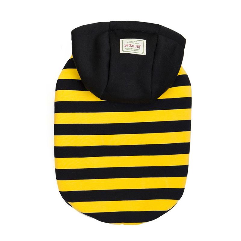 Fashion Stripe Pet Dog Clothes Winter Cotton Dog Coat for Small Dogs French Bulldog Sweatshirt Puppy hoodie Dogs Pets Clothing S