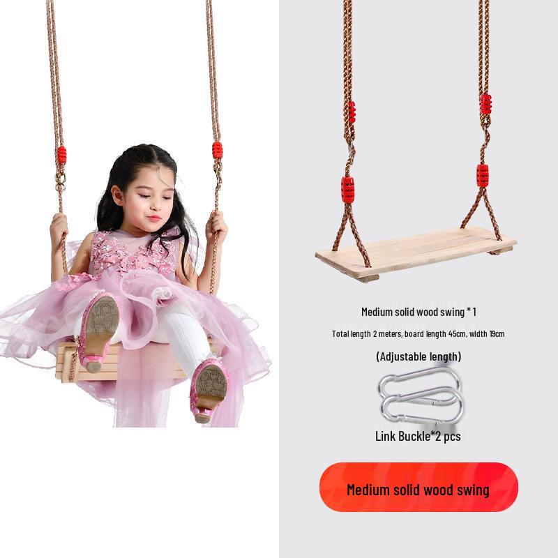 Children's Outdoor Sensory Integration Rope Ladder and Swing Set with Climbing Rings