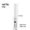 Stainless Steel Double-Sided Nail File with Leather Case - Buffing, Polishing, and Abrasive Nail Art Tool Set