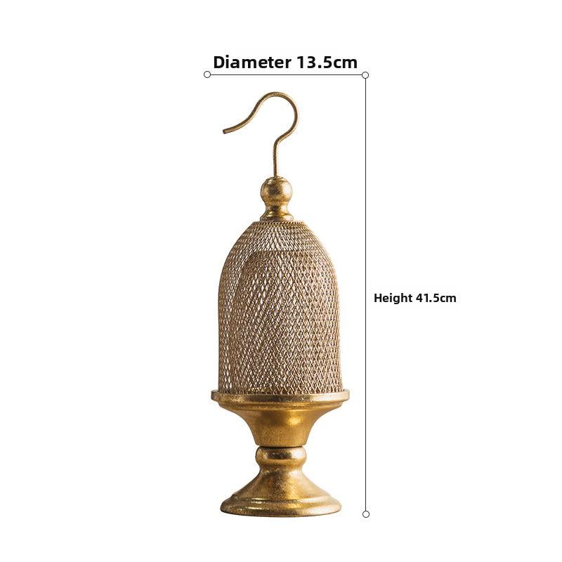BEPAN Retro European Candlestick Iron Art Golden Homestay Light Luxury Candlestick Terrace Restaurant Romantic Decoration Ornament