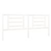 VidaXL Headboard White 206x4x100 Cm Solid Pine Wood 818841