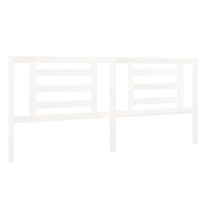 VidaXL Headboard White 206x4x100 Cm Solid Pine Wood 818841