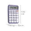 Handheld Mute Mechanical Calculator 12 Digits 14.8x9.3cm Ergonomic 18 Degree Tilt Screen for Office