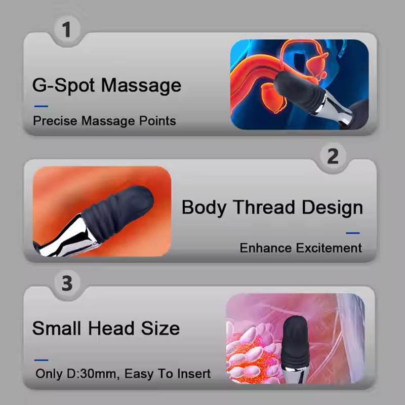 Prostate Massager for Men, Vibrating & Electric Shock with Remote Control, Stretching Anal Stimulator, Male Masturbation Sex Toy
