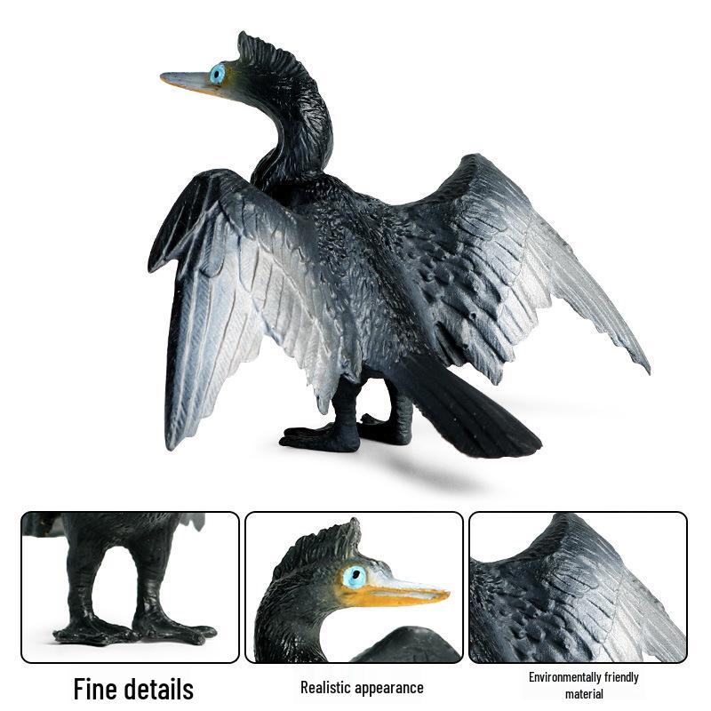 Children's Bird Model Toys: Red-billed Gull, Flamingo, Cormorant, Kingfisher, Blue-footed Booby Ornaments