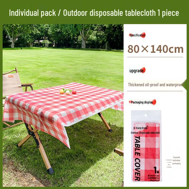 Qie E Tuan Tuan Disposable Checkered Picnic Tablecloth
