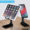 PHONEX Handyhalterung Tisch Ständer Handyhhalter für Smartphone Tablet Schwarz