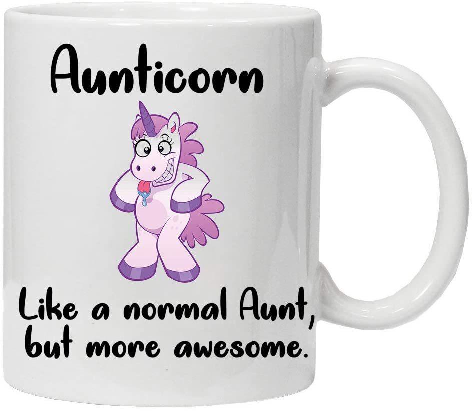 New Unicorn Aunticorn Ceramic Coffee Mug Water Cup Aunt Foreign Trade Unicorn Mug