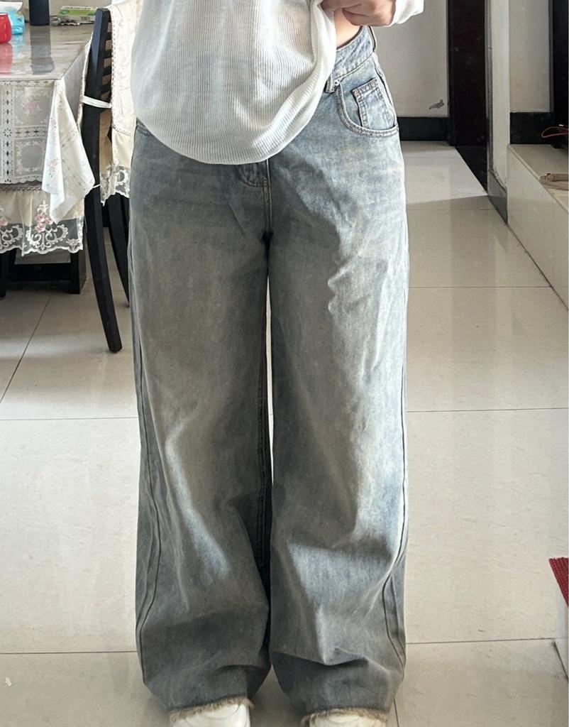 Plus Size Vintage Wide-Leg Jeans Women Y2K High Waist Straight-Leg Casual Denim Pants Loose Baggy Jeans Streetwear Pants