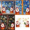 Festive Pvc Christmas Snowflake And Santa Static Stickers For Window Decoration