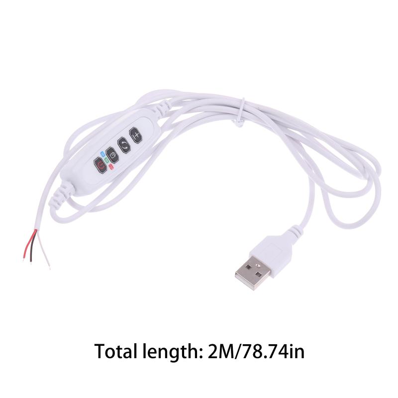1/3/5Pcs Dc 5V Usb Clamp Plant Light Timing Control Cable Switch Line Plant Growth Light Live Broadcast Fill Light Control Wire