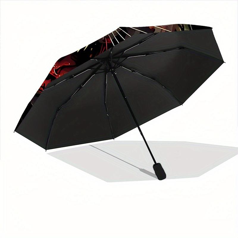 1pc Zombie Cat Automatic Umbrella High Quality Canopy, Portable Folding Umbrella with, Ideal Gift for - Travel, Everyday, Formal Events, Stylish Acces
