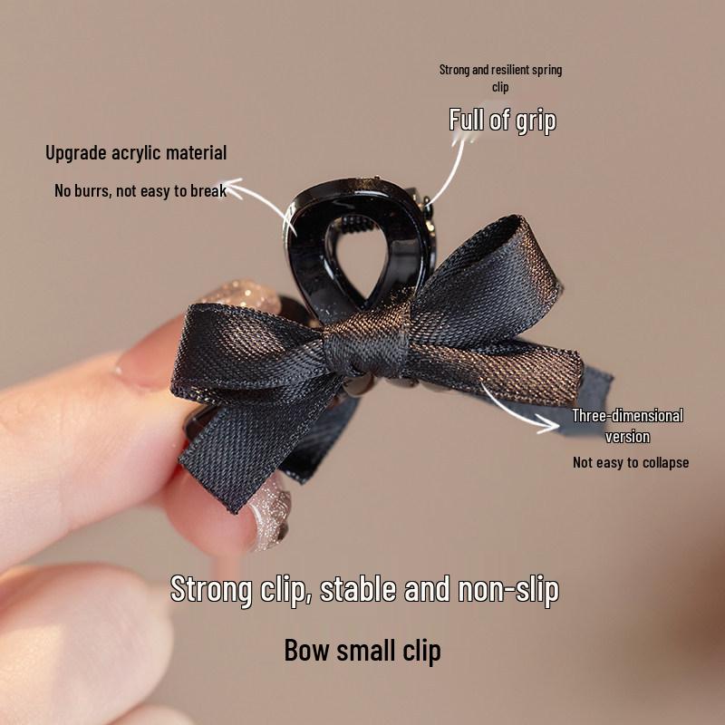 Mini Bow Claw Clip for Women - Elegant 2026 Side Clip & Bangs Accessory