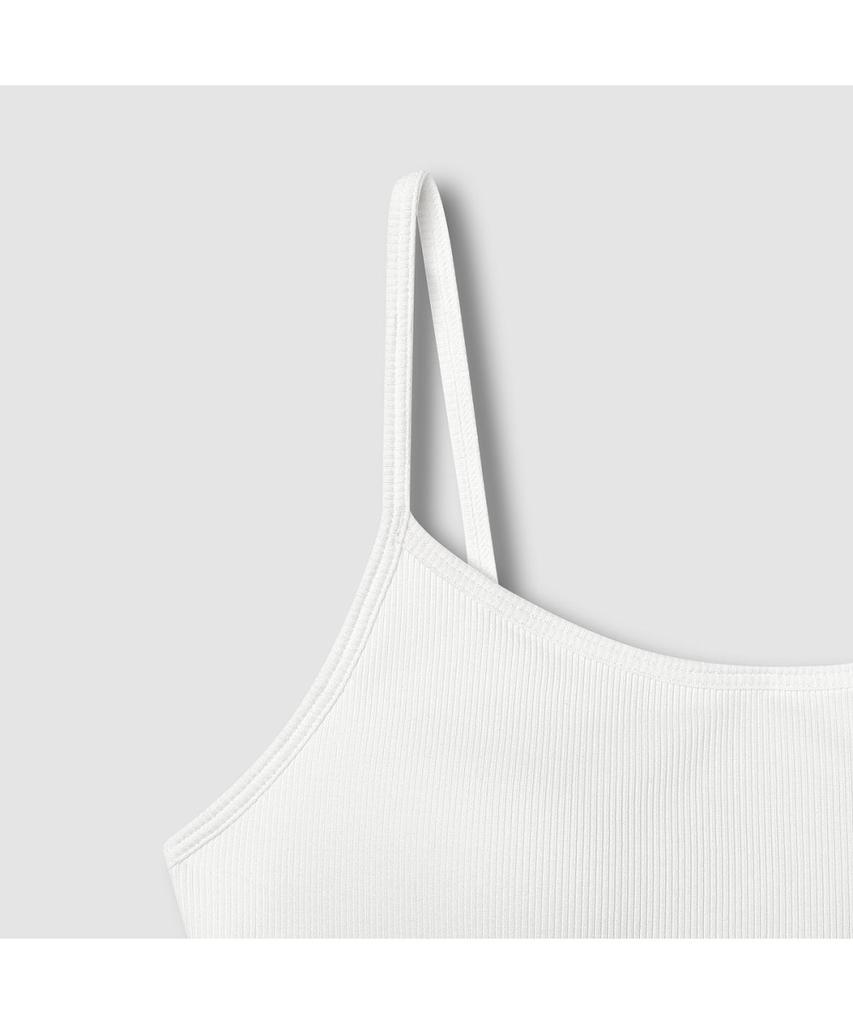 Jaju Women'S Cotton Lip Long Crop Bra_White