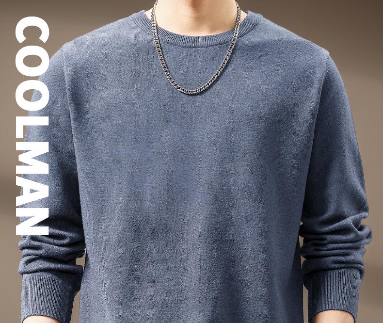 Pull en Maille Douce Couleur Unie Haut de Gamme pour Homme - Hiver Décontracté Col Rond