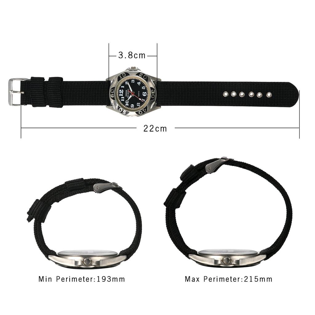 Lancardo Men's Waterproof Watch, Casual Fashion Back to School, Stopwatch, Nylon Strap, Analog Display, Large Dial, Presets, Accessories,