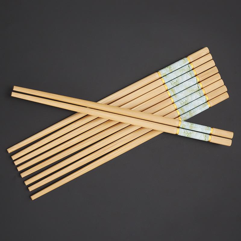 Premium Natural Bamboo Chopsticks: Non-slip, Mildew-Resistant, High-Temperature Tolerant, Unpainted and Ideal for Home.