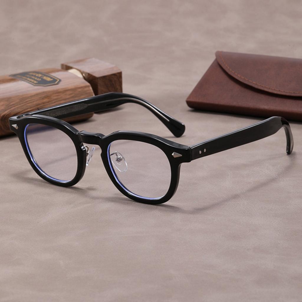 Fashion Gradient Round Frame Flat Light Mirror Unisex Retro Tortoise Shell Square Designer Eyewear for Men Women