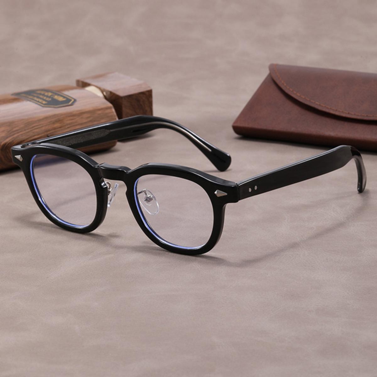 

Stylish Gradient Rounded Frame Flat Light Mirror Male and Female Designer Retro Tortoise Shell Square Flat Light Mirror Fas