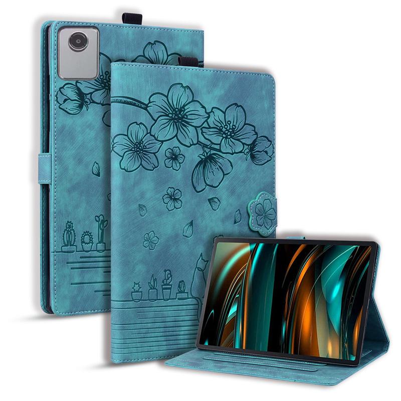 Etui For Lenovo Tab M11 Case Embossed PU Leather Stand Wallet Cover For Funda Lenovo M11 Xiaoxin Pad 2024 Case Tb330fu Tb331fc