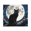 Halloween Black Cats Flannel Blankets Witchy Spooky Novelty Throw Blanket for  Sofa Bedding Lounge 150*125cm Bedspreads